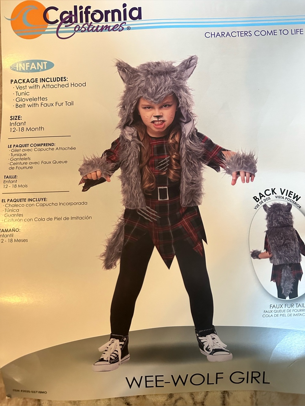 California Costumes Wee-Wolf Girl NWOT 12-18 months